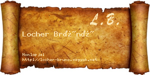 Locher Brúnó névjegykártya